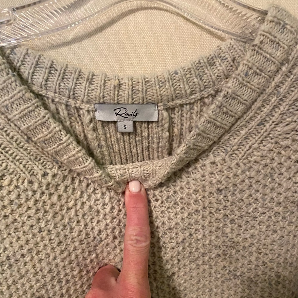 Rails Knit Split-Back Chunky Sweater - image 7